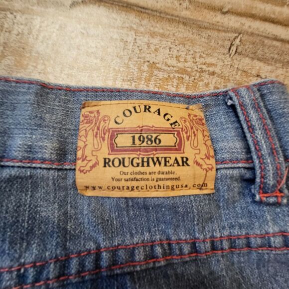 Courage Roughwear Denim Shorts Mens 43 Blue Jeans Casual Streetwear Urban - Picture 10 of 10